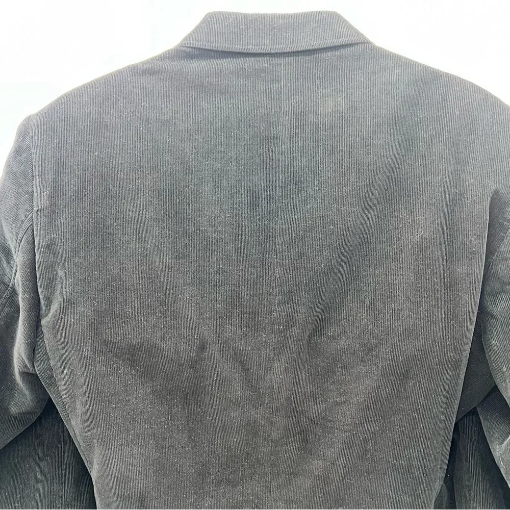 Rare Vintage Etienne Aigner Men's 100% Cotton Black Corduroy Blazer-Size L